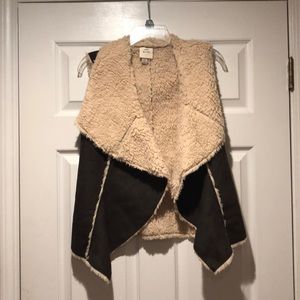 Fuzzy suede vest